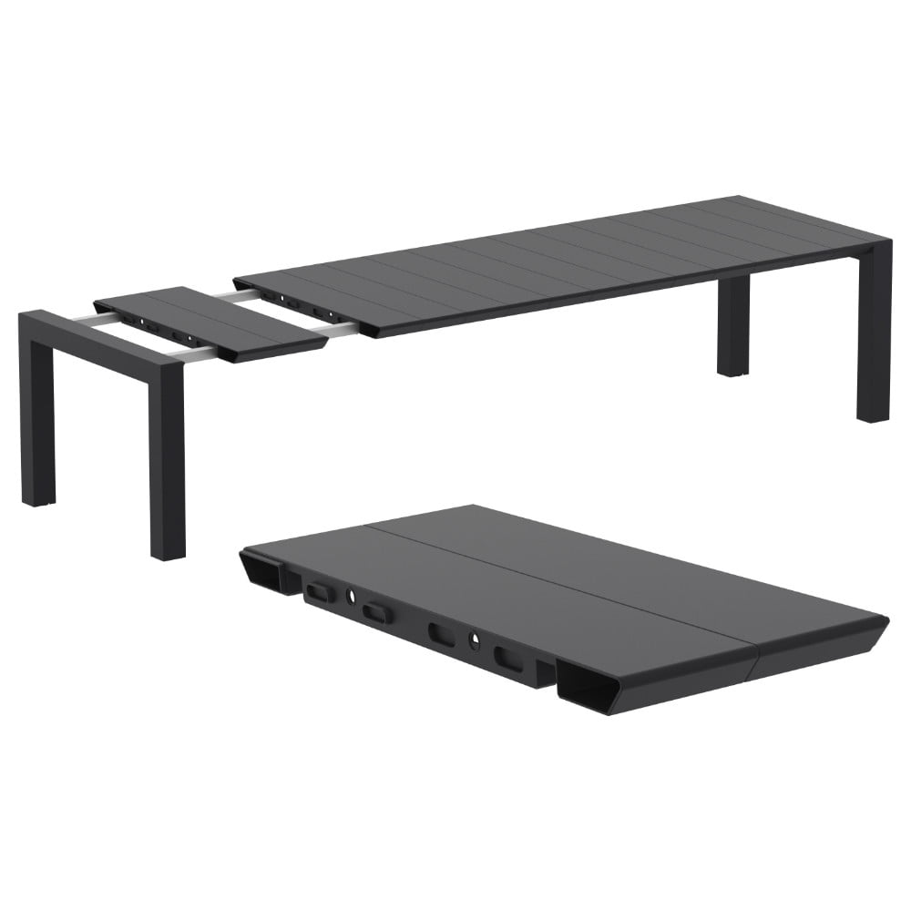 Air Extension 9 Piece Dining Set in Black