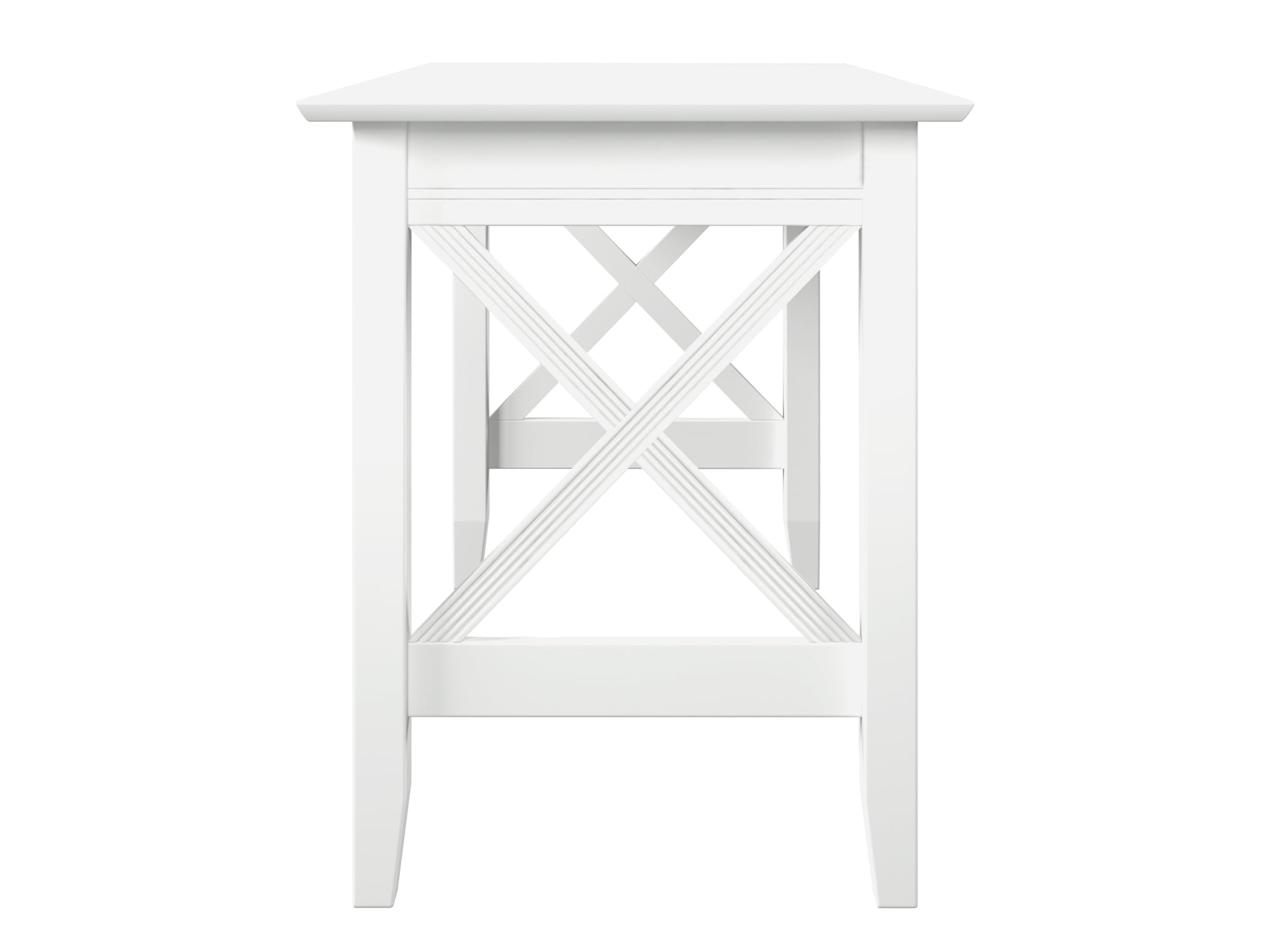 AFI 48" Lexi Solid Wood X Design Home Office, Gaming, Writing, Desk with Charger in White