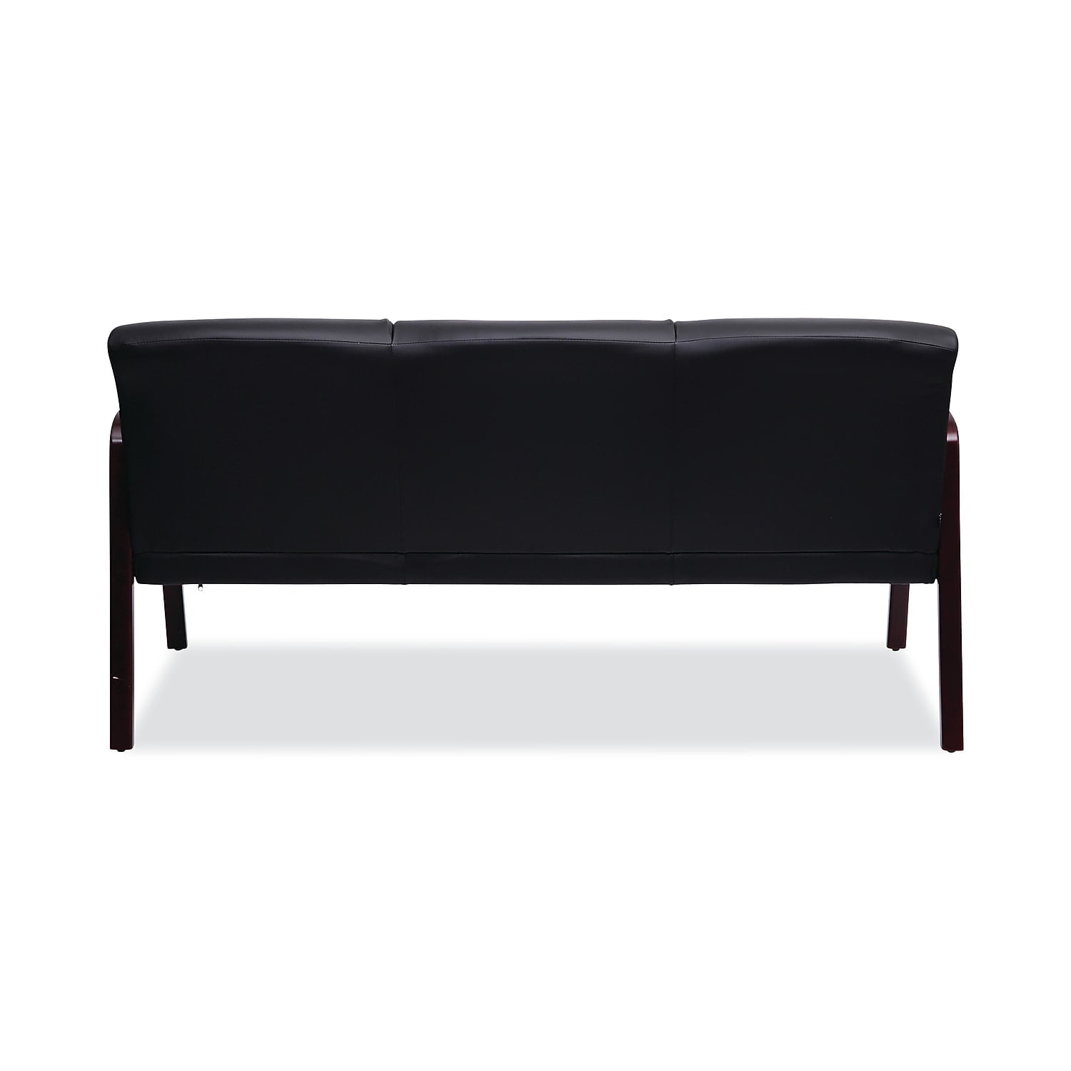 Alera ALERL2319M Reception Lounge WL Series 65.13 in. x 26.13 in. x 33 in. 3-Seat Sofa - Black