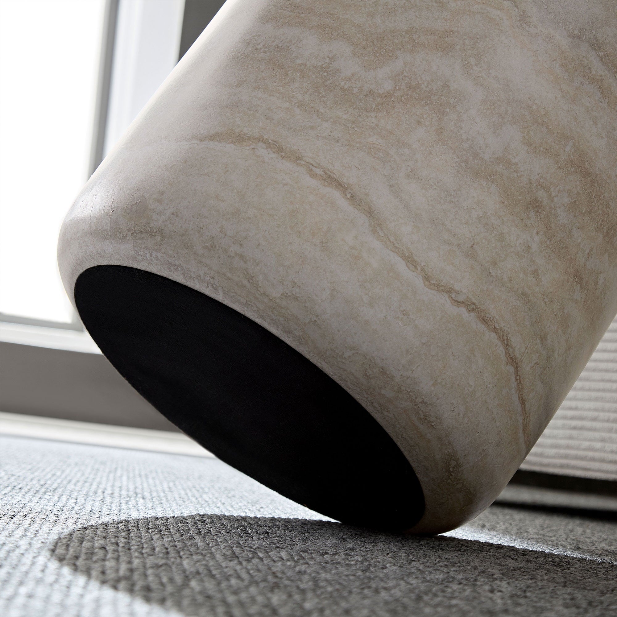 15.74" Round Side Table Small Coffee Table French Country Side Table Rustic End Table for Living Room, No Assembly