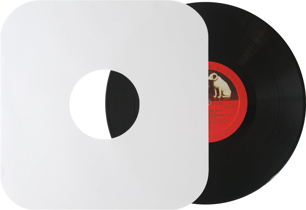 (25) White Paper Inner Sleeves for 10" Vinyl Records – Ideal for 78 RPM Albums – Archival-Quality Replacement Sleeves #10IW
