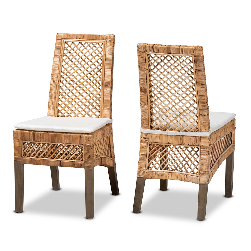 bali & pari Dining Chair, Set of 2, Brown