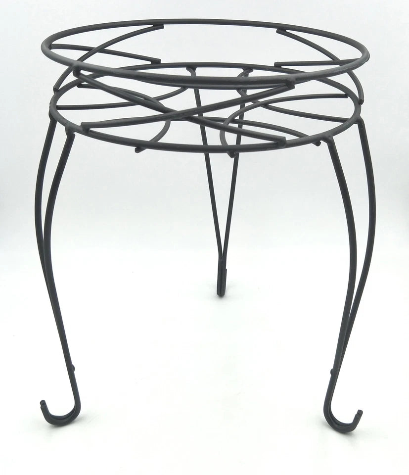 Black Metal Plant Stand For 13 In Round Flower Pot Garden Balcony Patio