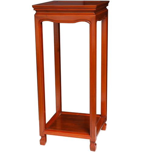 28" Tall Rosewood Pedestal Planter Display Stand - Honey