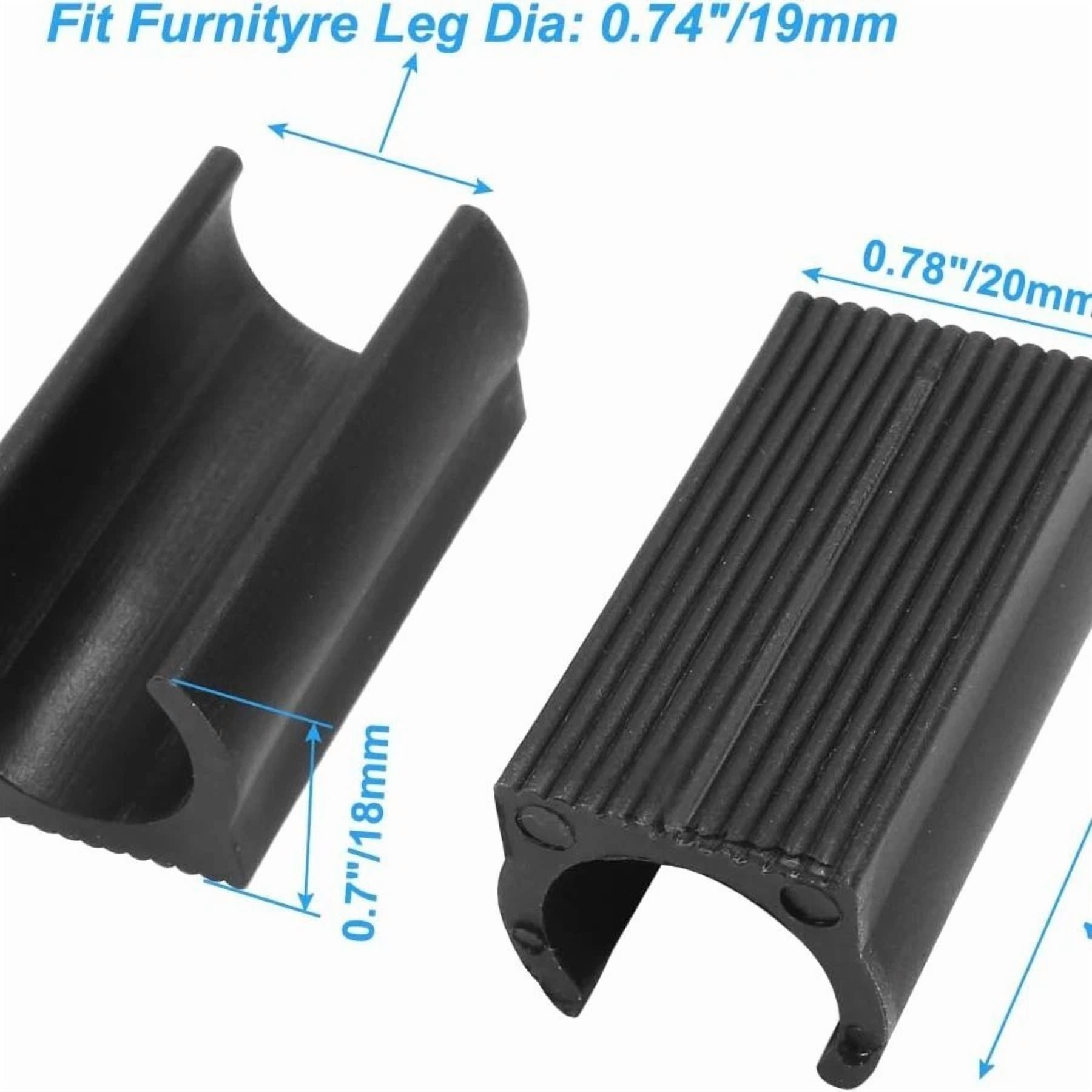 25Pcs Plastic Furniture Feet, U Shaped Plastic Chair Foot, Bar Stool Floor Prote