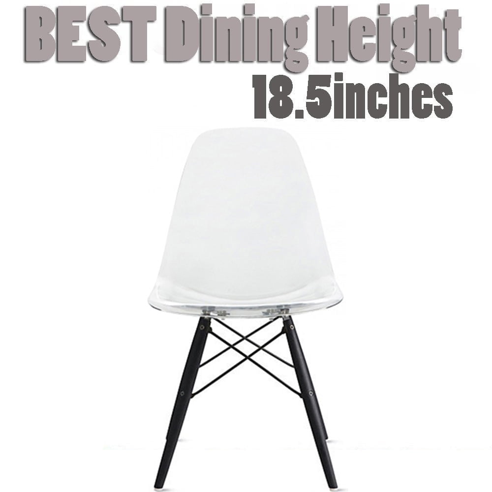 2xhome Blue Mid Country Modern Molded Shell Designer Plastic Chair Side No Arms Wheels Armless Dark Wood Wooden Eiffel for Dining Room Bedroom Kitchen Accent Office DSW Comfortable Desk