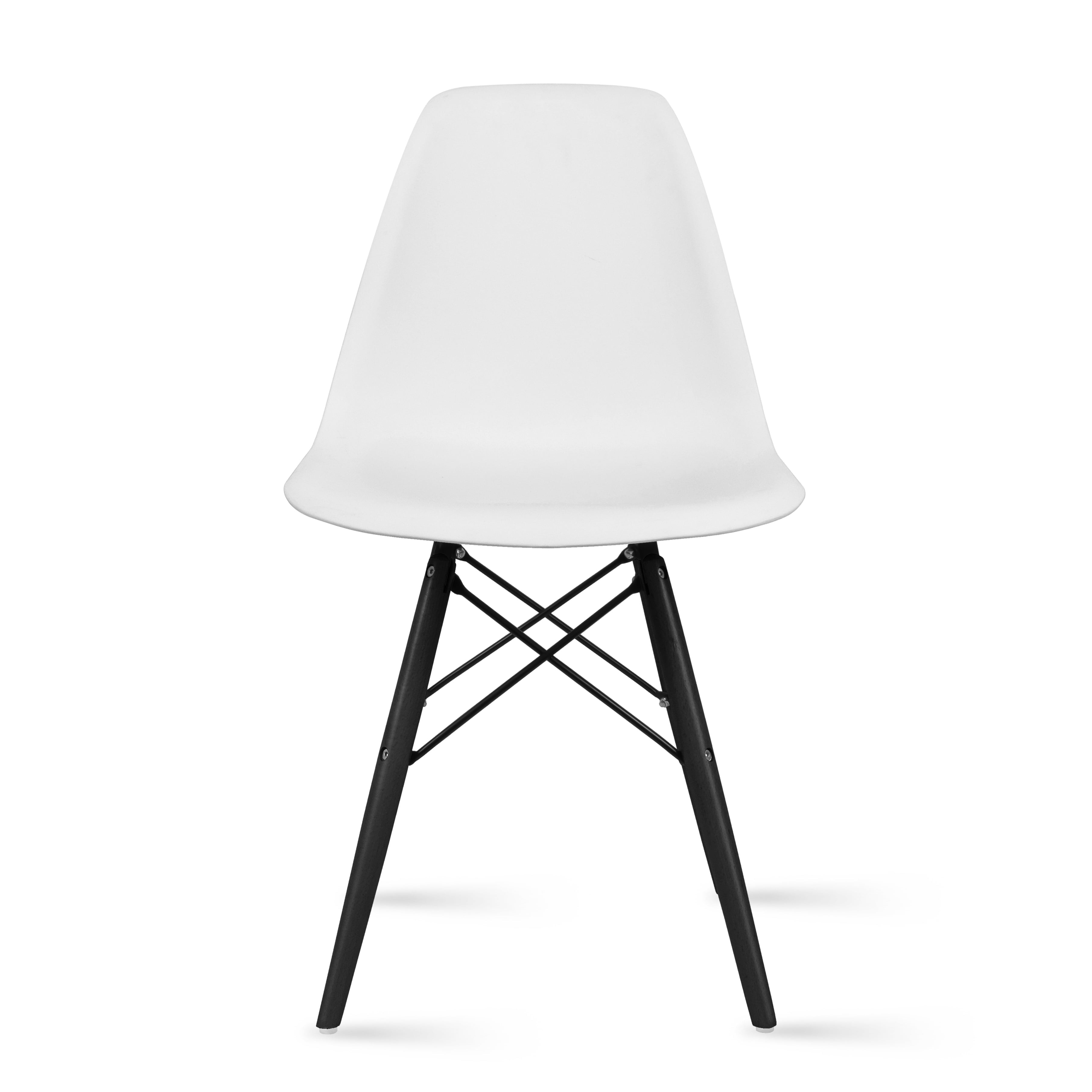 2xhome Blue Mid Country Modern Molded Shell Designer Plastic Chair Side No Arms Wheels Armless Dark Wood Wooden Eiffel for Dining Room Bedroom Kitchen Accent Office DSW Comfortable Desk