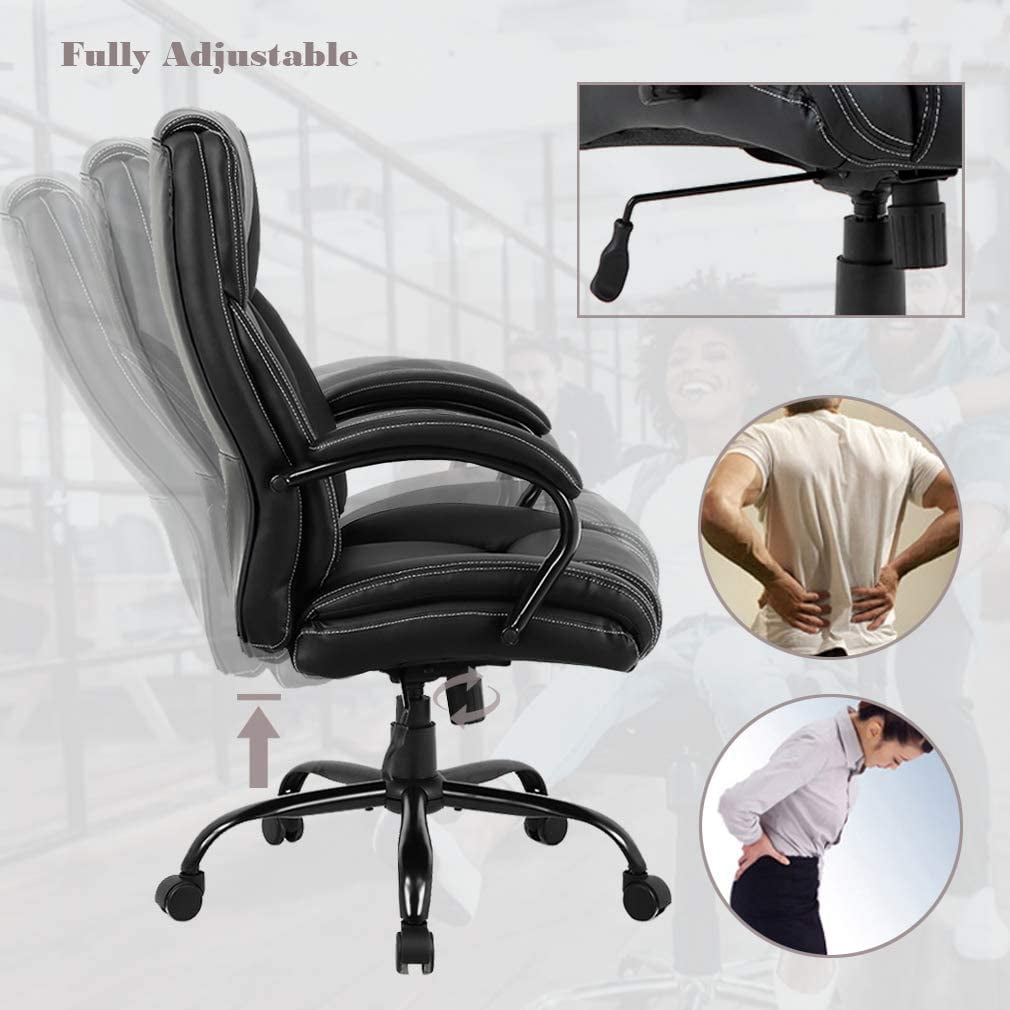BestOffice Ergonomic Office Chair, Lumbar Support, Swivel Rolling for Women, Men(Black)