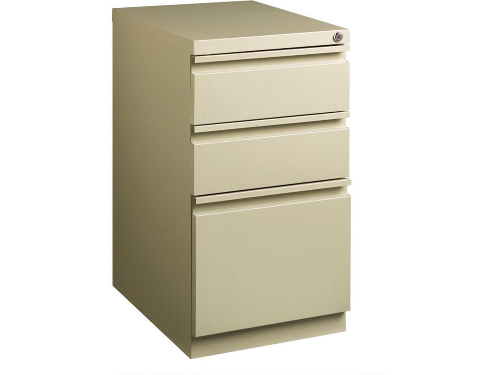 3 Drawers Vertical Steel Lockable Filing Cabinet, Putty