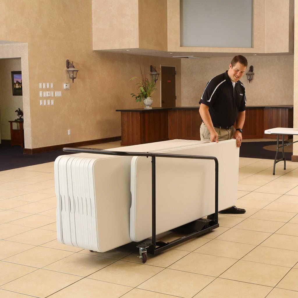 Lifetime 8 ft. Folding Tables, White, Set of 22 with Cart, Indoor/Outdoor, Commercial Grade, (80135)