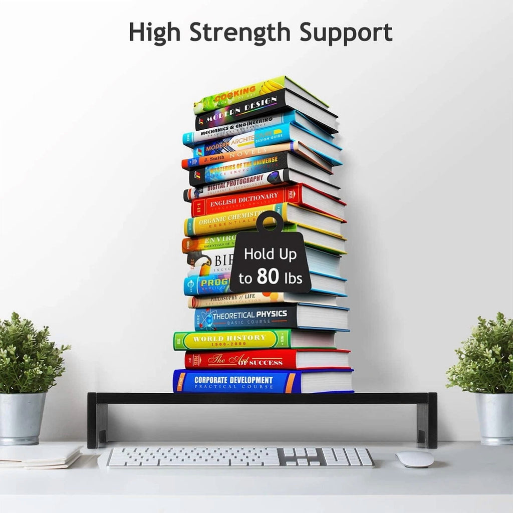 RHEA- 23" Monitor Stand Riser With Storage Organizer For Office Accessories Home Pc