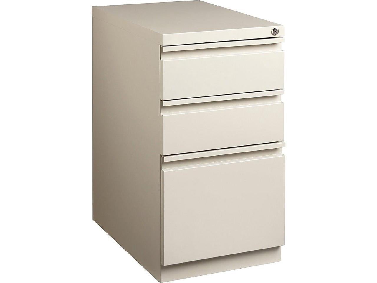 3 Drawers Vertical Steel Lockable Filing Cabinet, Putty