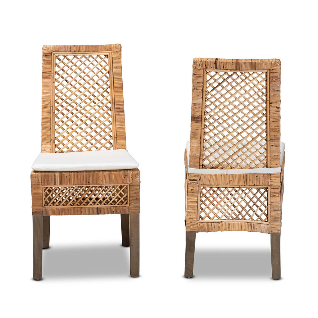 bali & pari Dining Chair, Set of 2, Brown