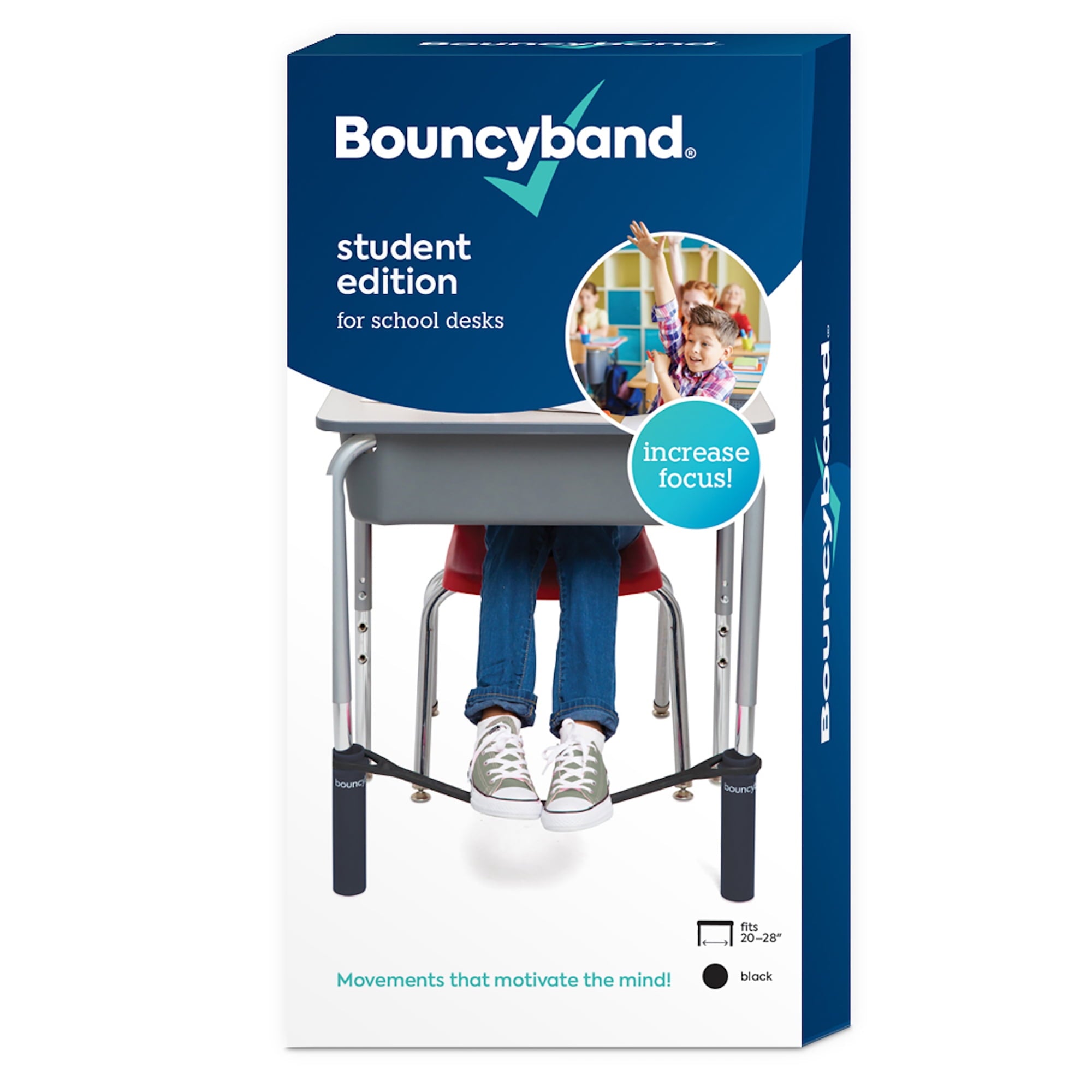 Bouncyband for Desk, Black, 2 Count