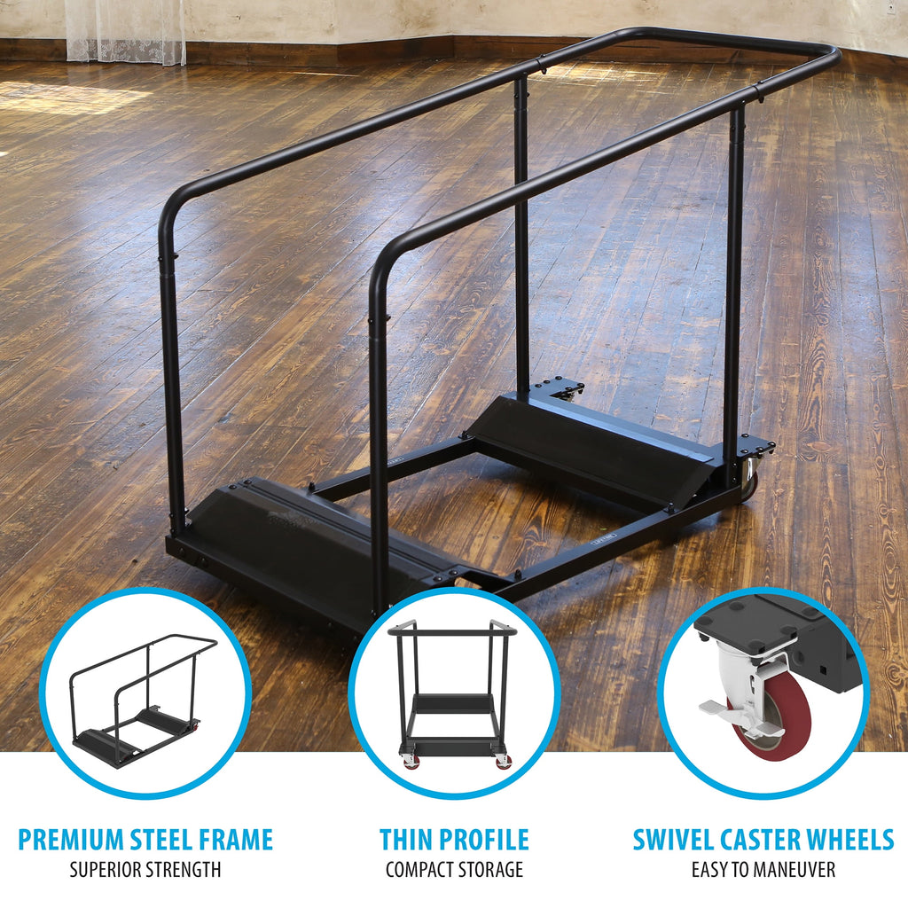 Lifetime 8 ft. Folding Tables, White, Set of 22 with Cart, Indoor/Outdoor, Commercial Grade, (80135)