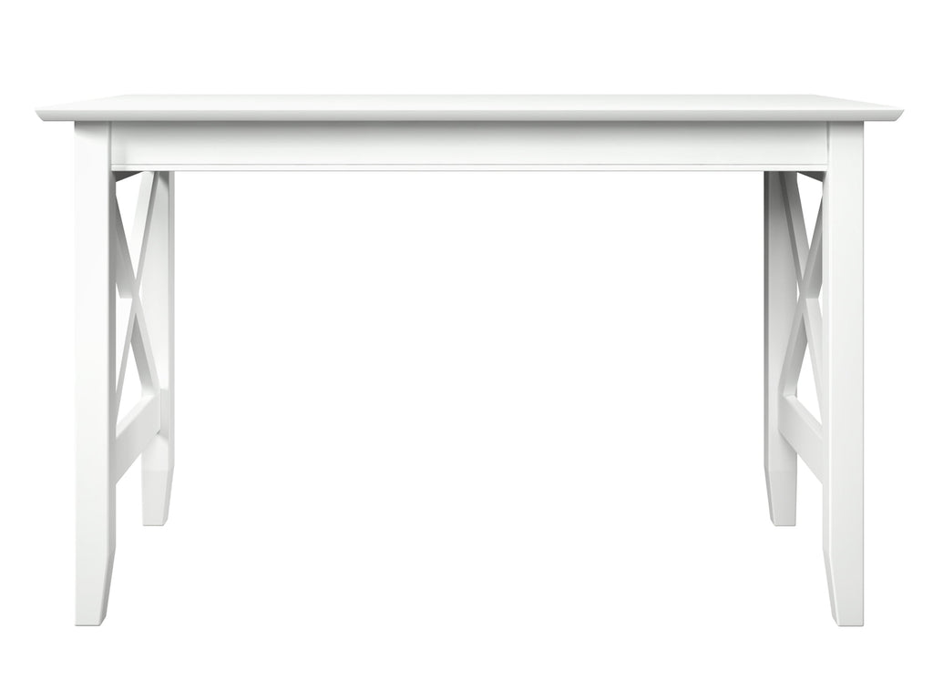 AFI 48" Lexi Solid Wood X Design Home Office, Gaming, Writing, Desk with Charger in White