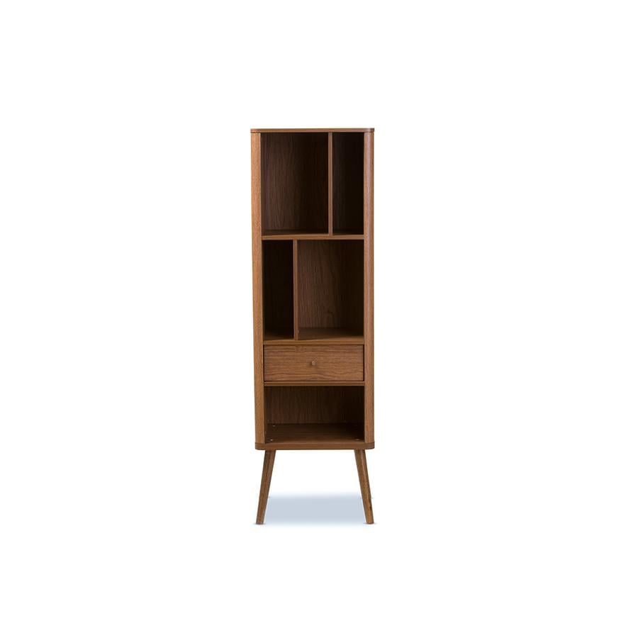 Baxton Studio Ellingham Bookcase in Walnut