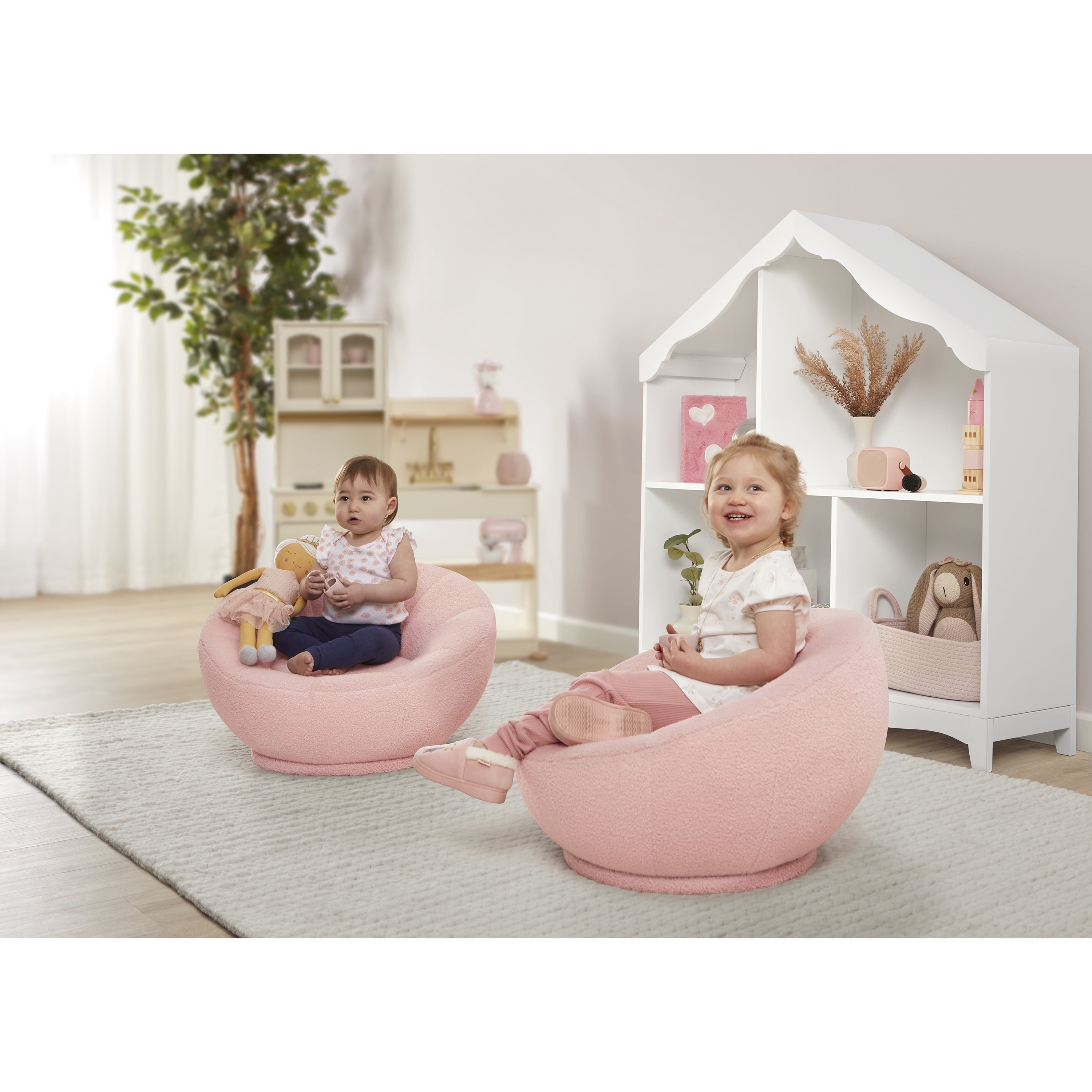 Barbie I'm Unstoppable Kid's Couch by Evolur In Pink