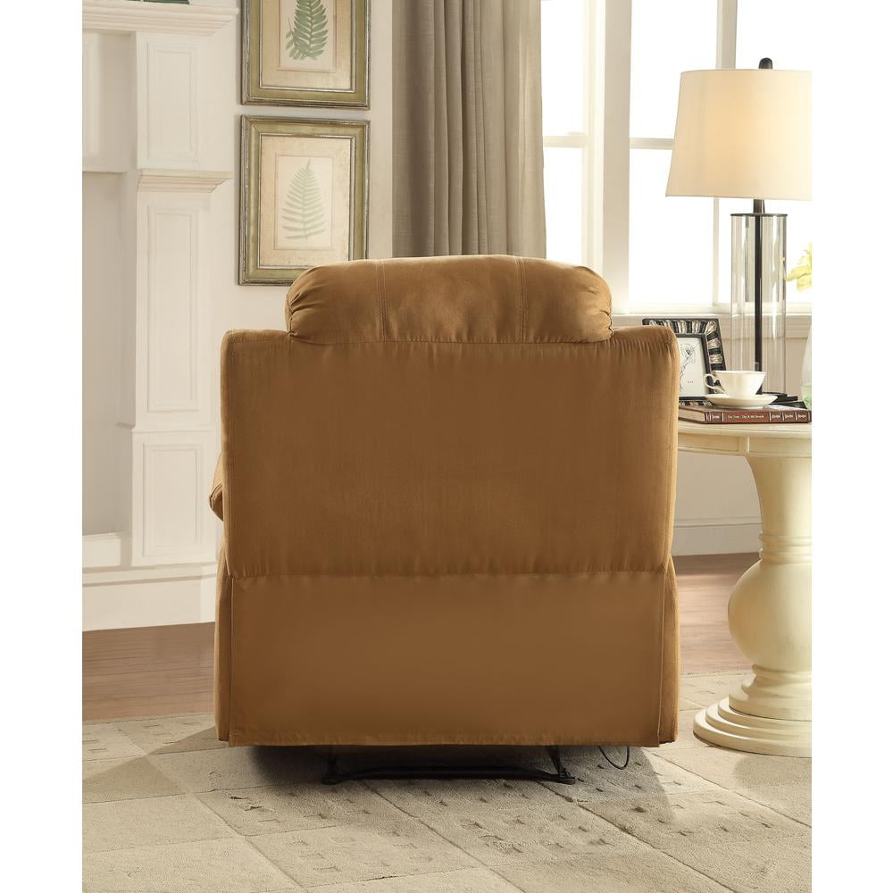 ACME Parklon Microfiber Motion Recliner with Pillow Top Armest in Chocolate