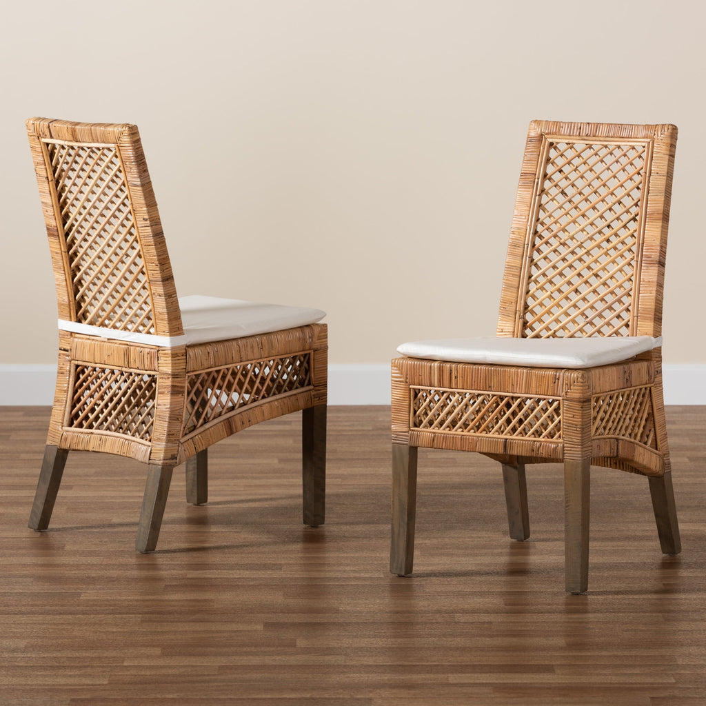 bali & pari Dining Chair, Set of 2, Brown
