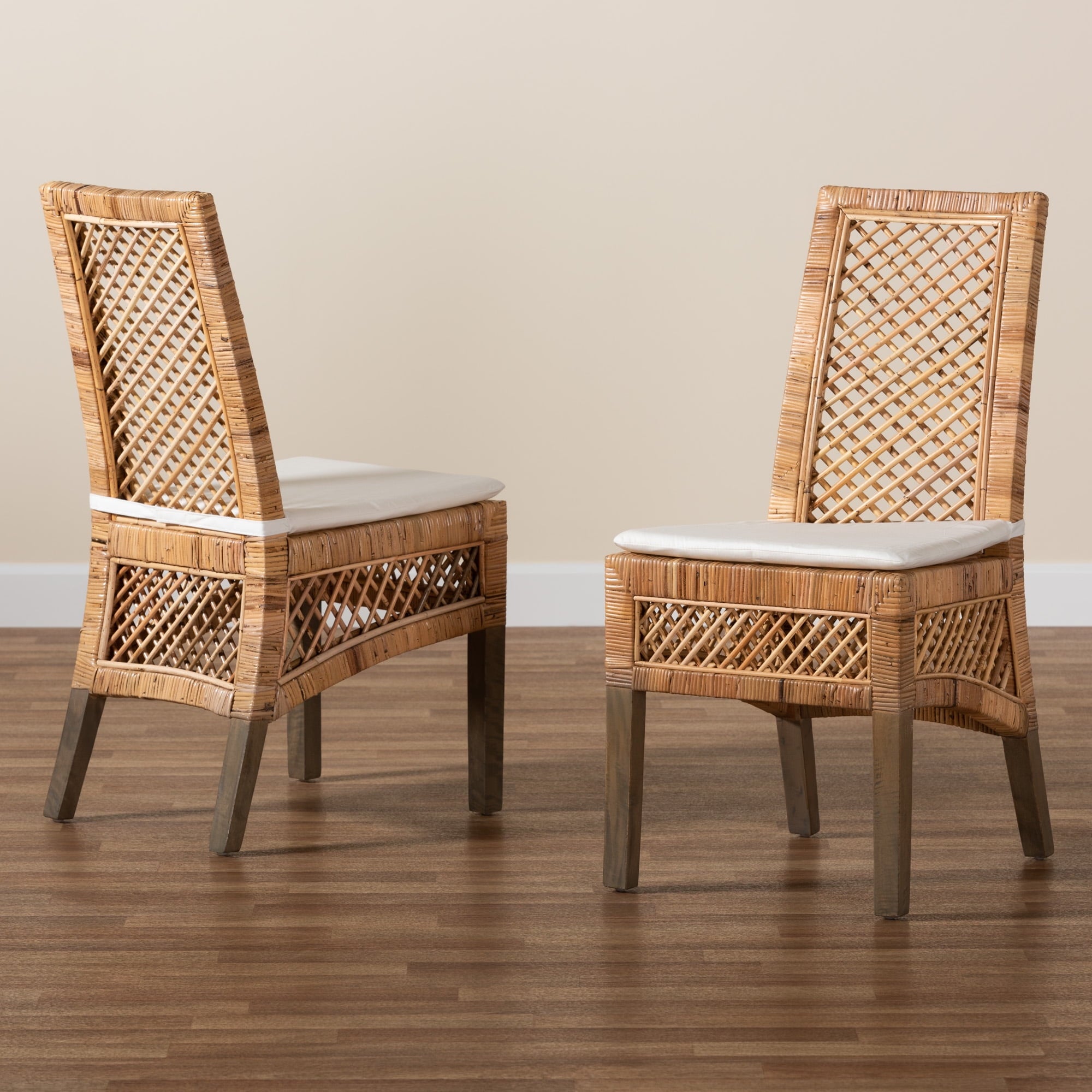 bali & pari Dining Chair, Set of 2, Brown