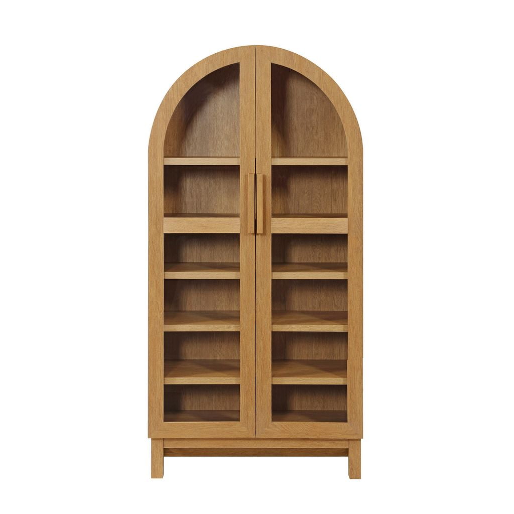 Better Homes & Gardens Juliet Arch Accent Cabinet, Light Honey Finish