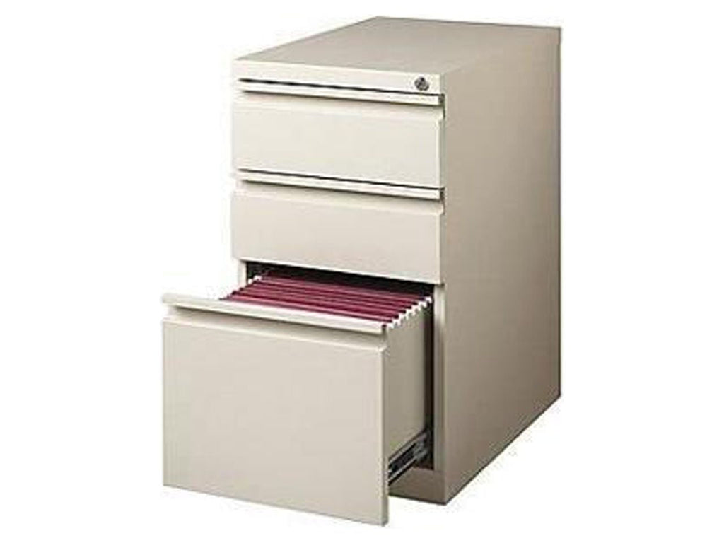 3 Drawers Vertical Steel Lockable Filing Cabinet, Putty