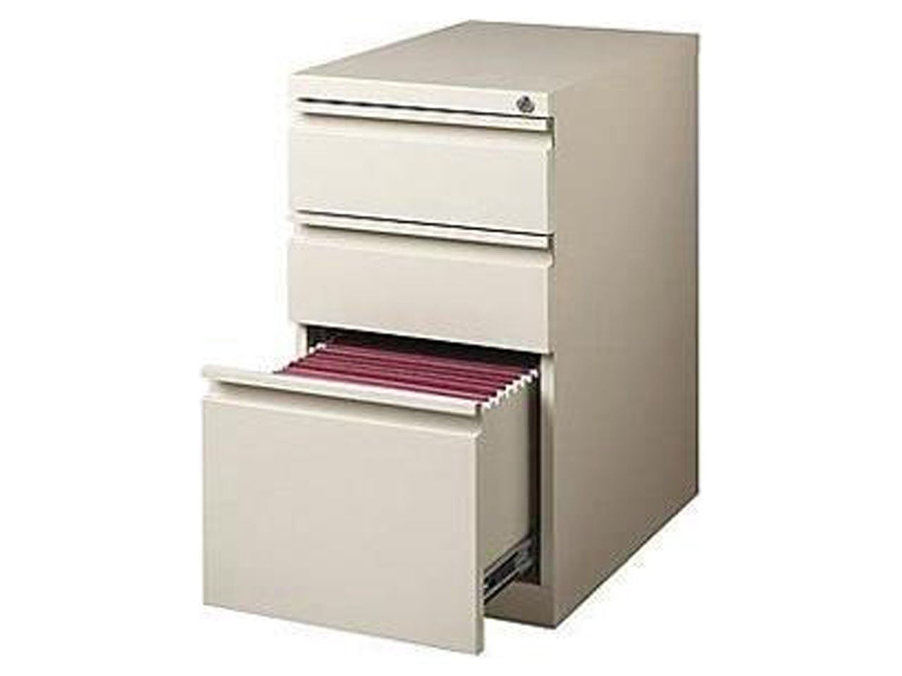 3 Drawers Vertical Steel Lockable Filing Cabinet, Putty