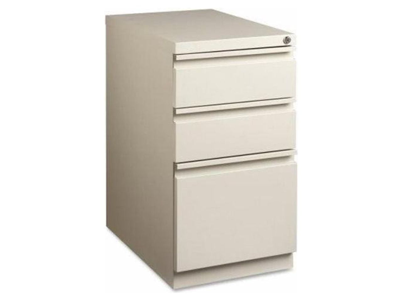 3 Drawers Vertical Steel Lockable Filing Cabinet, Putty
