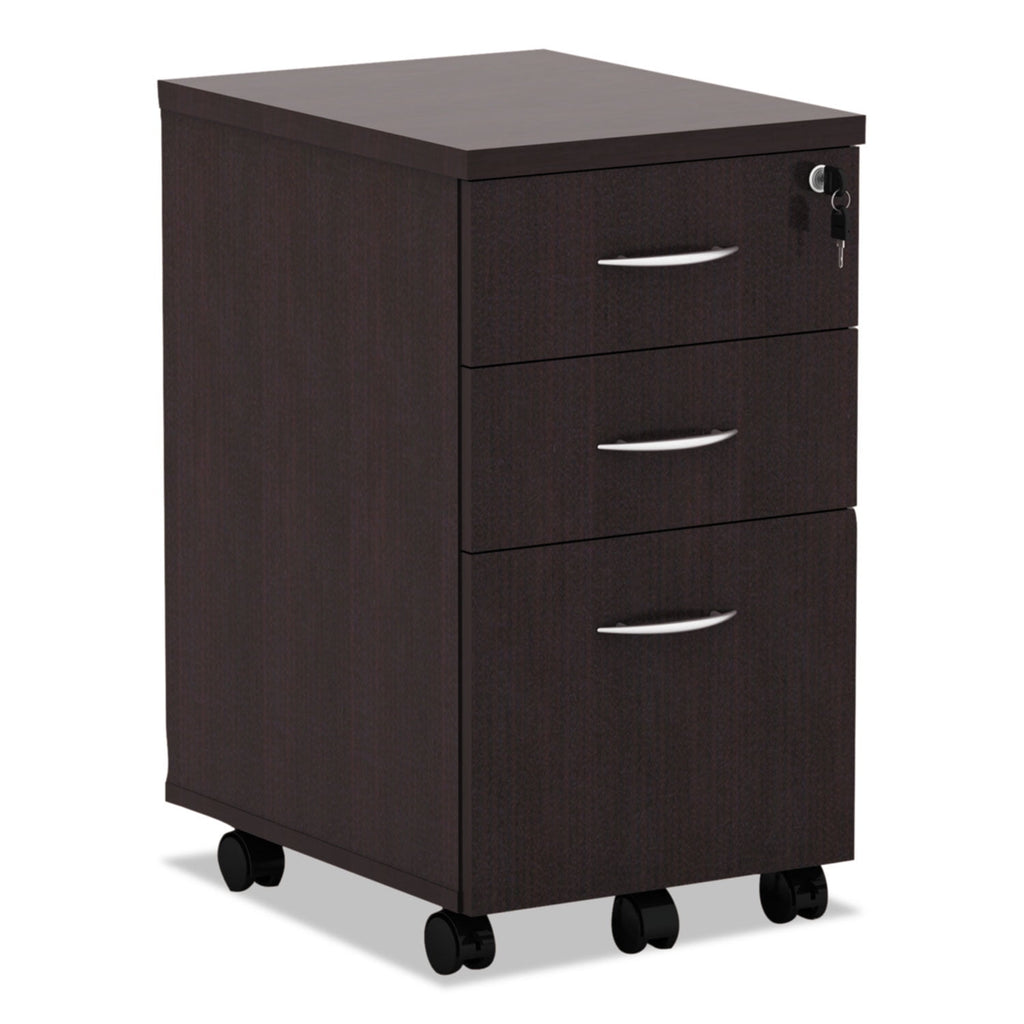 Alera 3 Drawers Vertical Lockable Filing Cabinet, Espresso