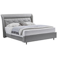 American Eagle Furniture Genuine Leather Eastern King/King Bed in Gray