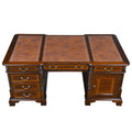 Banded Mahogany Partners Desk