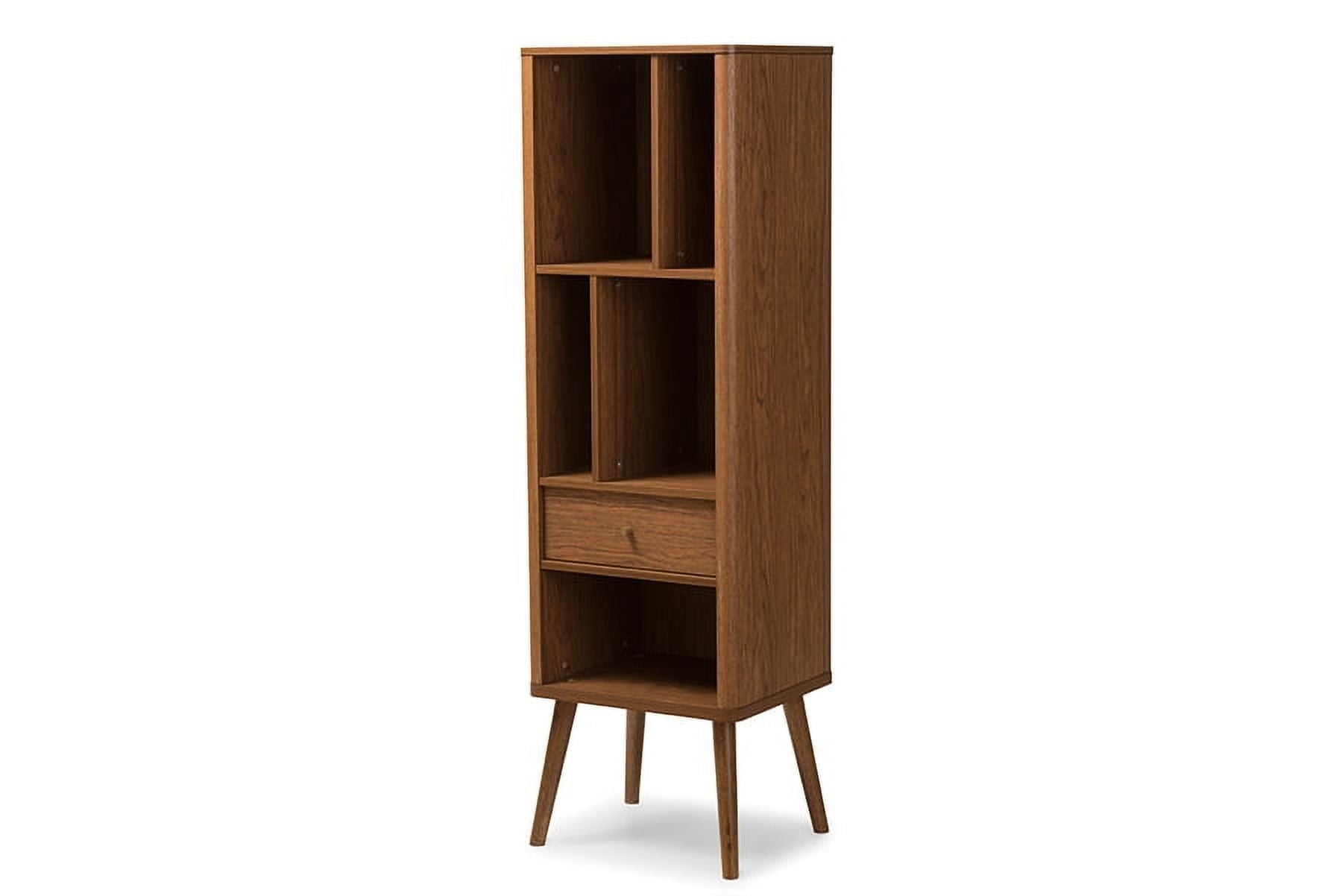 Baxton Studio Ellingham Bookcase in Walnut