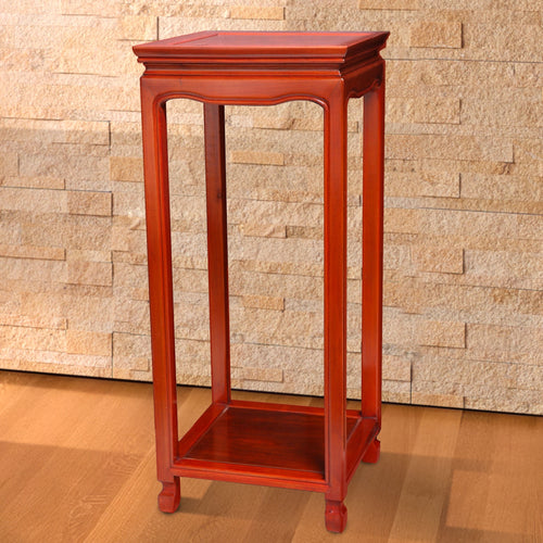 28" Tall Rosewood Pedestal Planter Display Stand - Honey