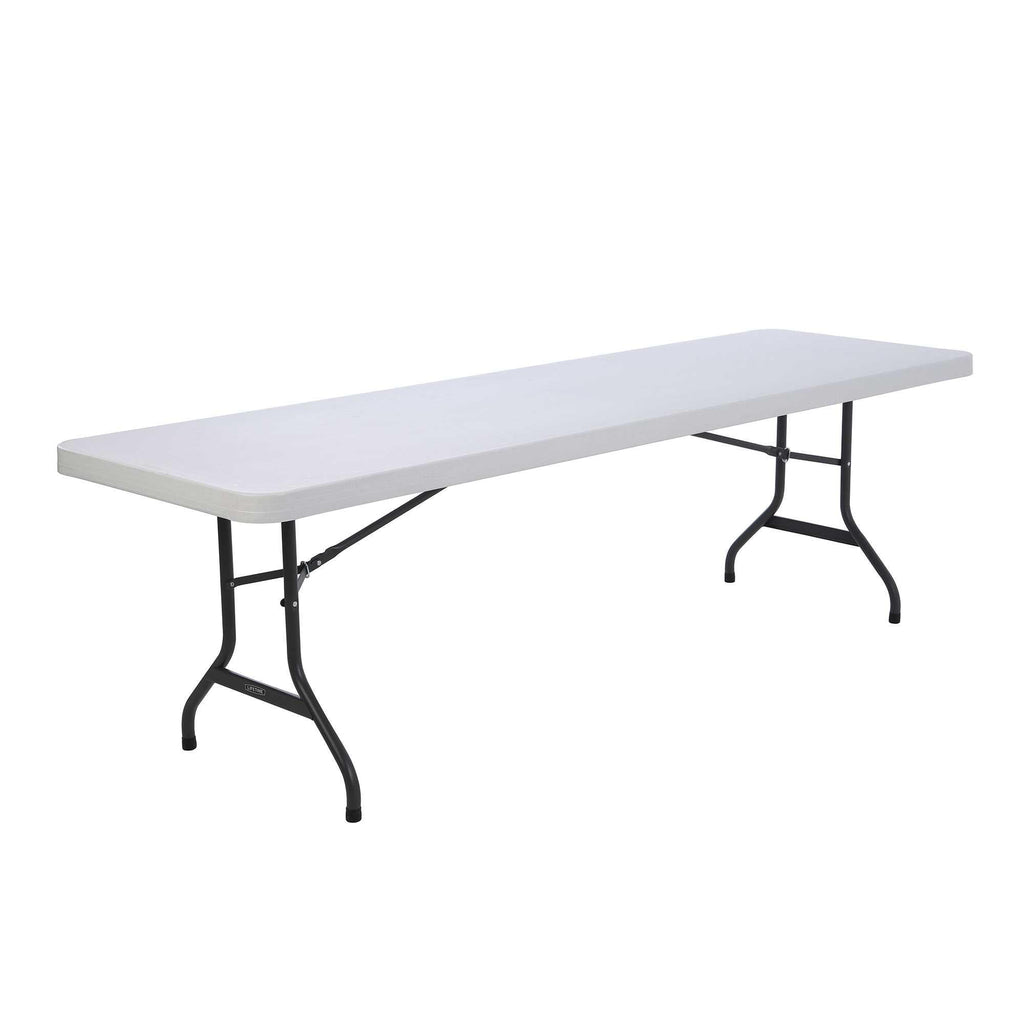 Lifetime 8 ft. Folding Tables, White, Set of 22 with Cart, Indoor/Outdoor, Commercial Grade, (80135)