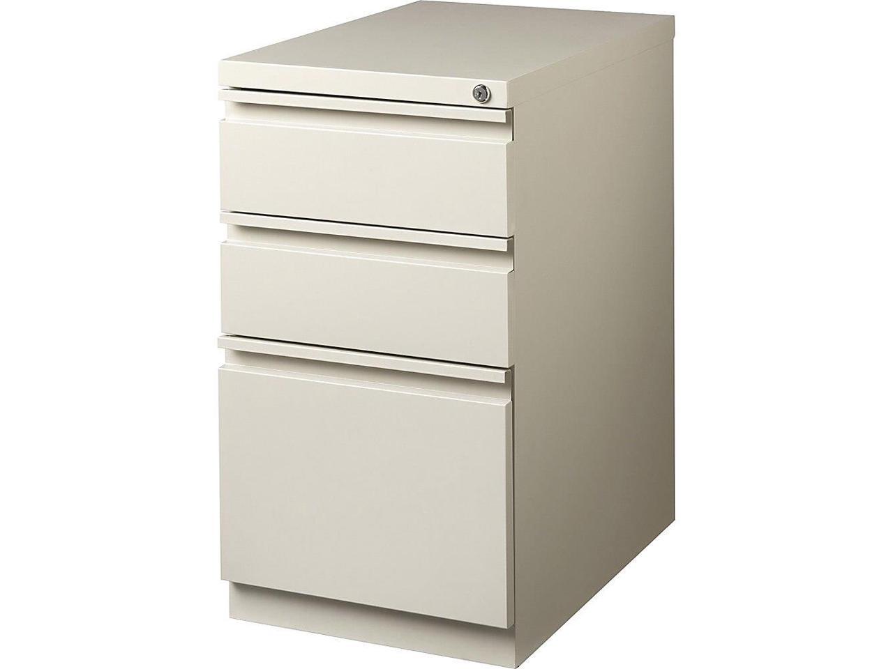 3 Drawers Vertical Steel Lockable Filing Cabinet, Putty