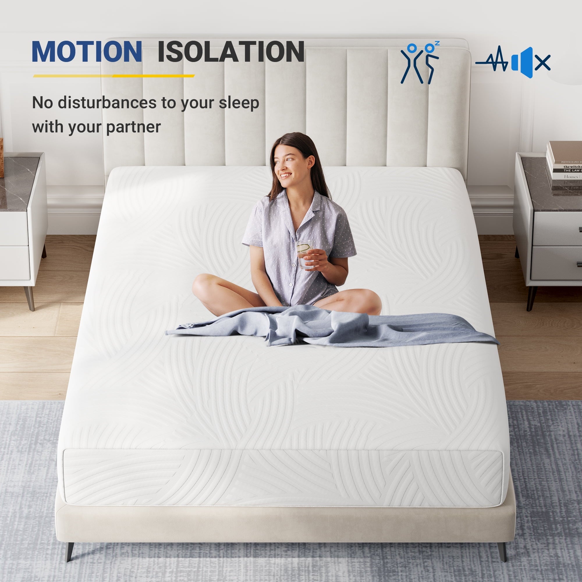 Avenco Snow 10" Twin Size Medium Adult Memory Foam Mattress