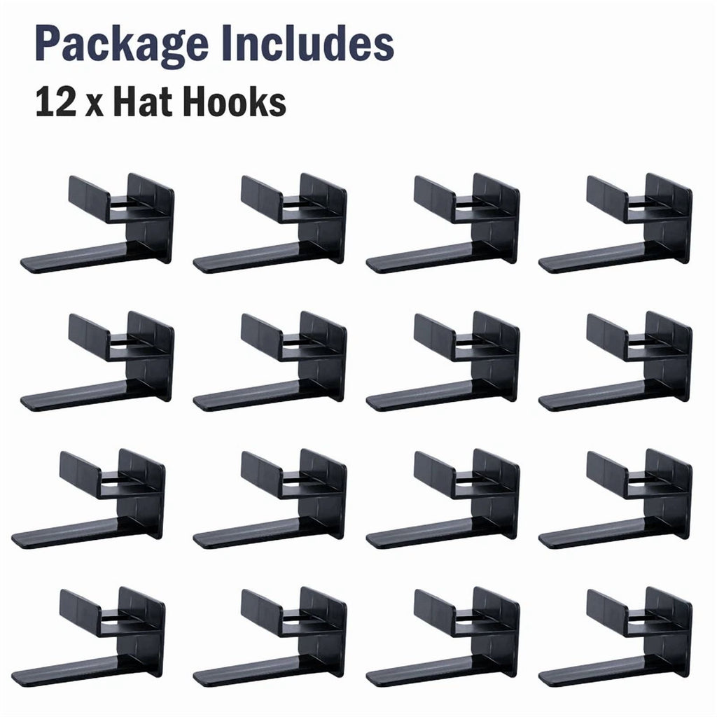 12Pcs Baseball Hat Rack Wall Mount Super Strong Hat Rack Display Hooks For Wall