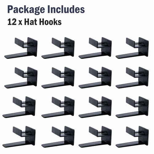 12Pcs Baseball Hat Rack Wall Mount Super Strong Hat Rack Display Hooks For Wall