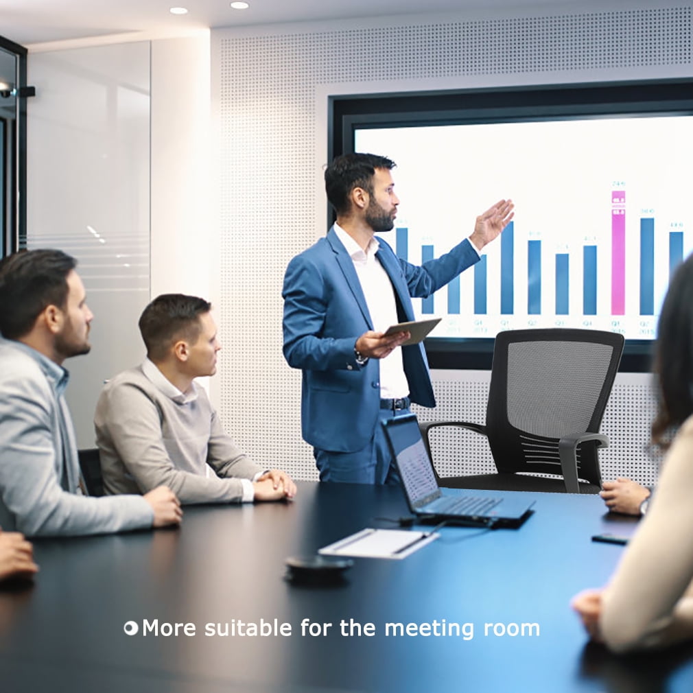 BestOffice Ergonomic Office Chair, Lumbar Support, Adjustable Height with Armrests for Adults(Black)