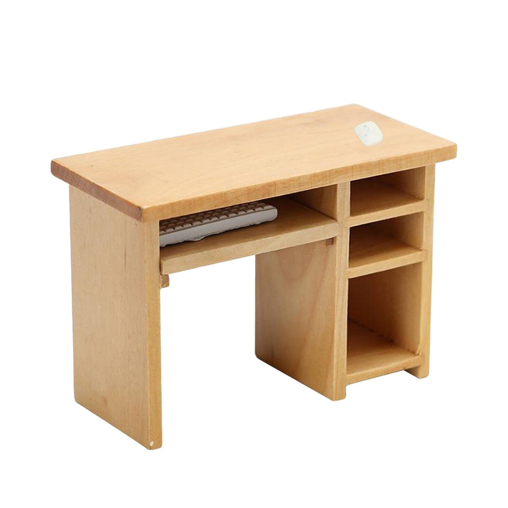 1:12 Desk with Mouse and Keyboard Supplies Scenery