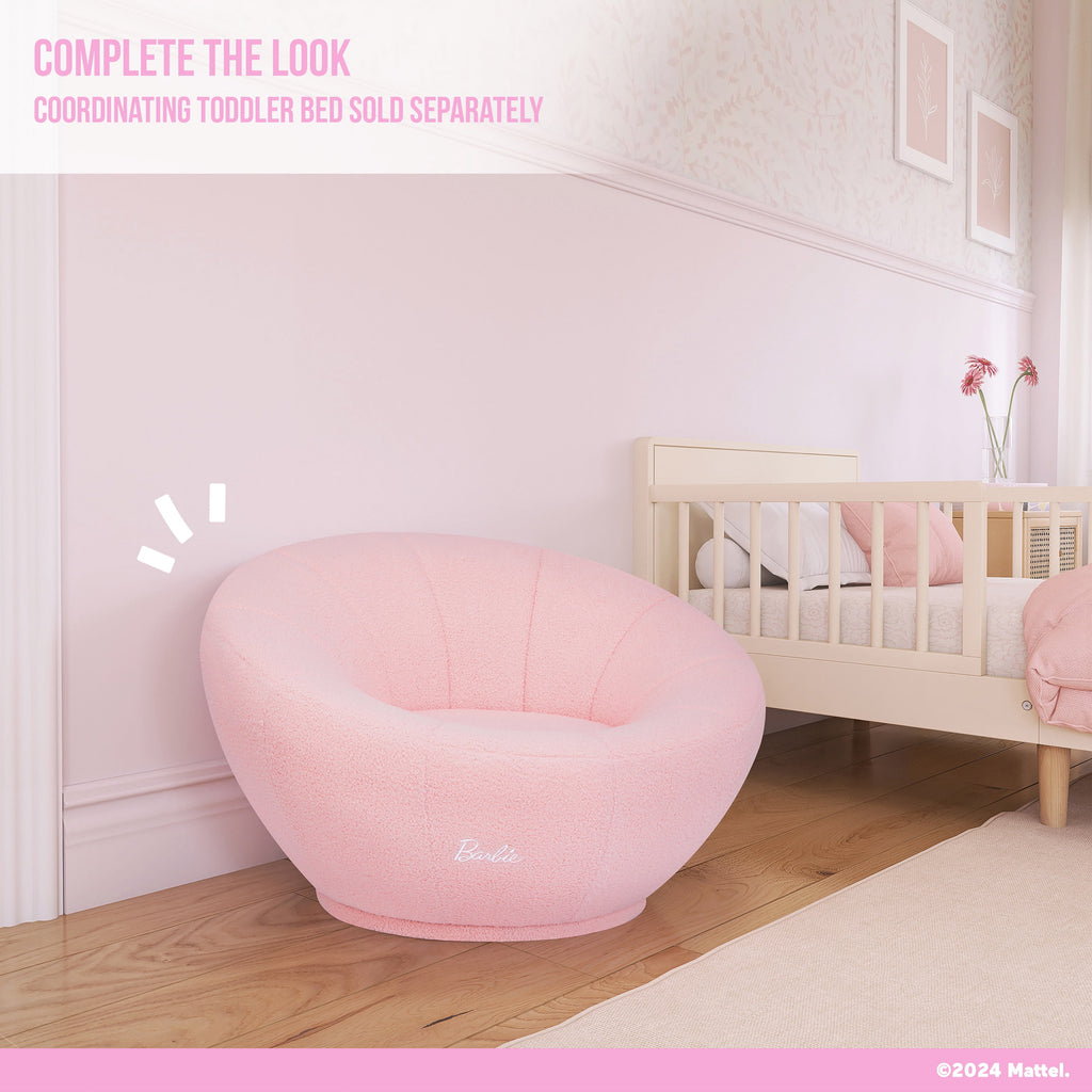 Barbie I'm Unstoppable Kid's Couch by Evolur In Pink