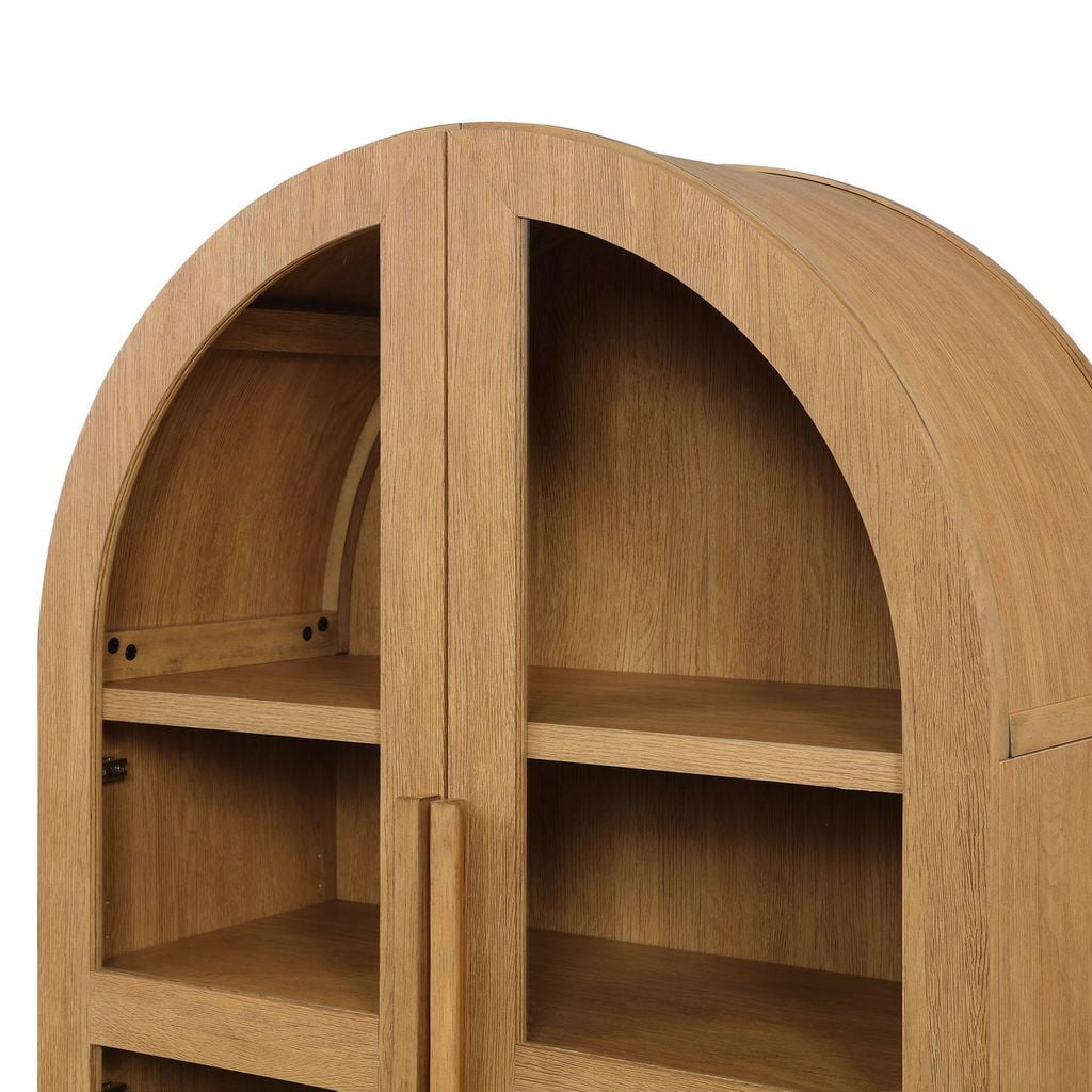 Better Homes & Gardens Juliet Arch Accent Cabinet, Light Honey Finish