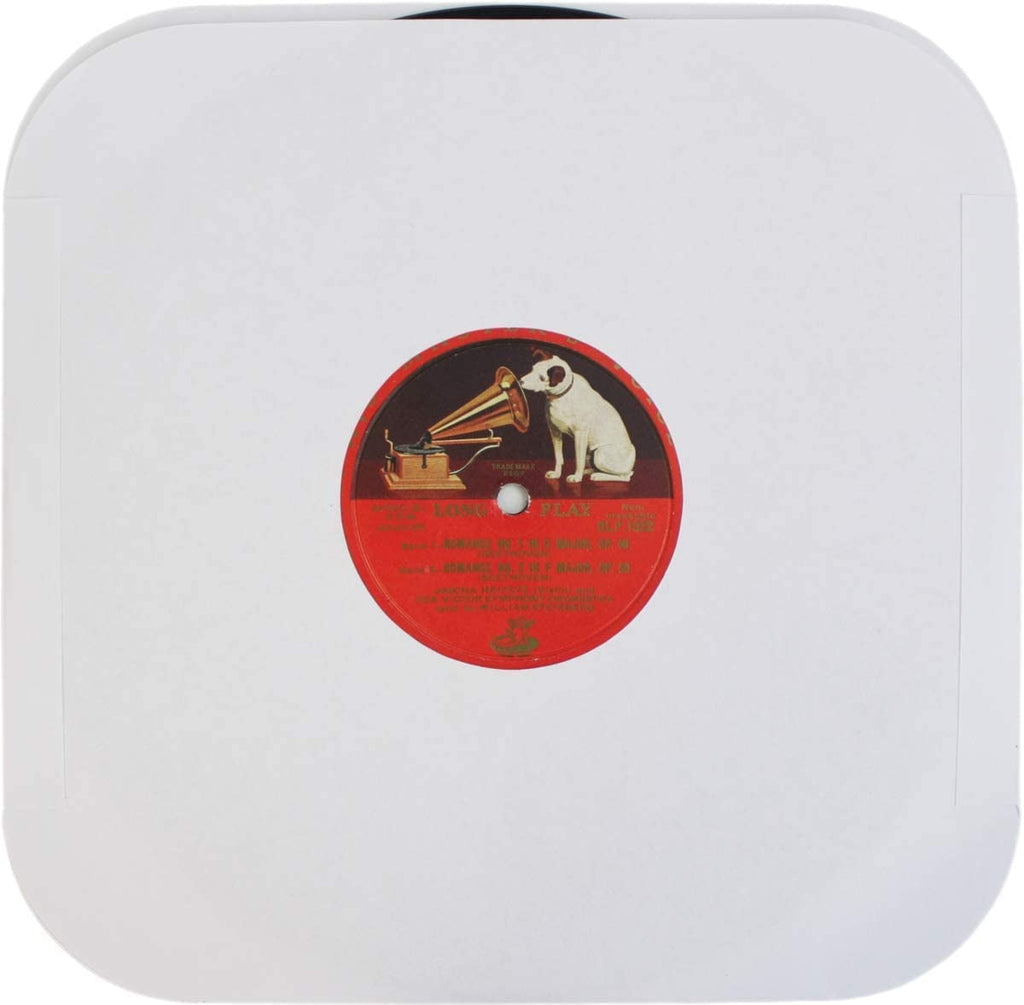 (25) White Paper Inner Sleeves for 10" Vinyl Records – Ideal for 78 RPM Albums – Archival-Quality Replacement Sleeves #10IW