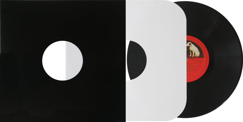 (25) White Paper Inner Sleeves for 10" Vinyl Records – Ideal for 78 RPM Albums – Archival-Quality Replacement Sleeves #10IW