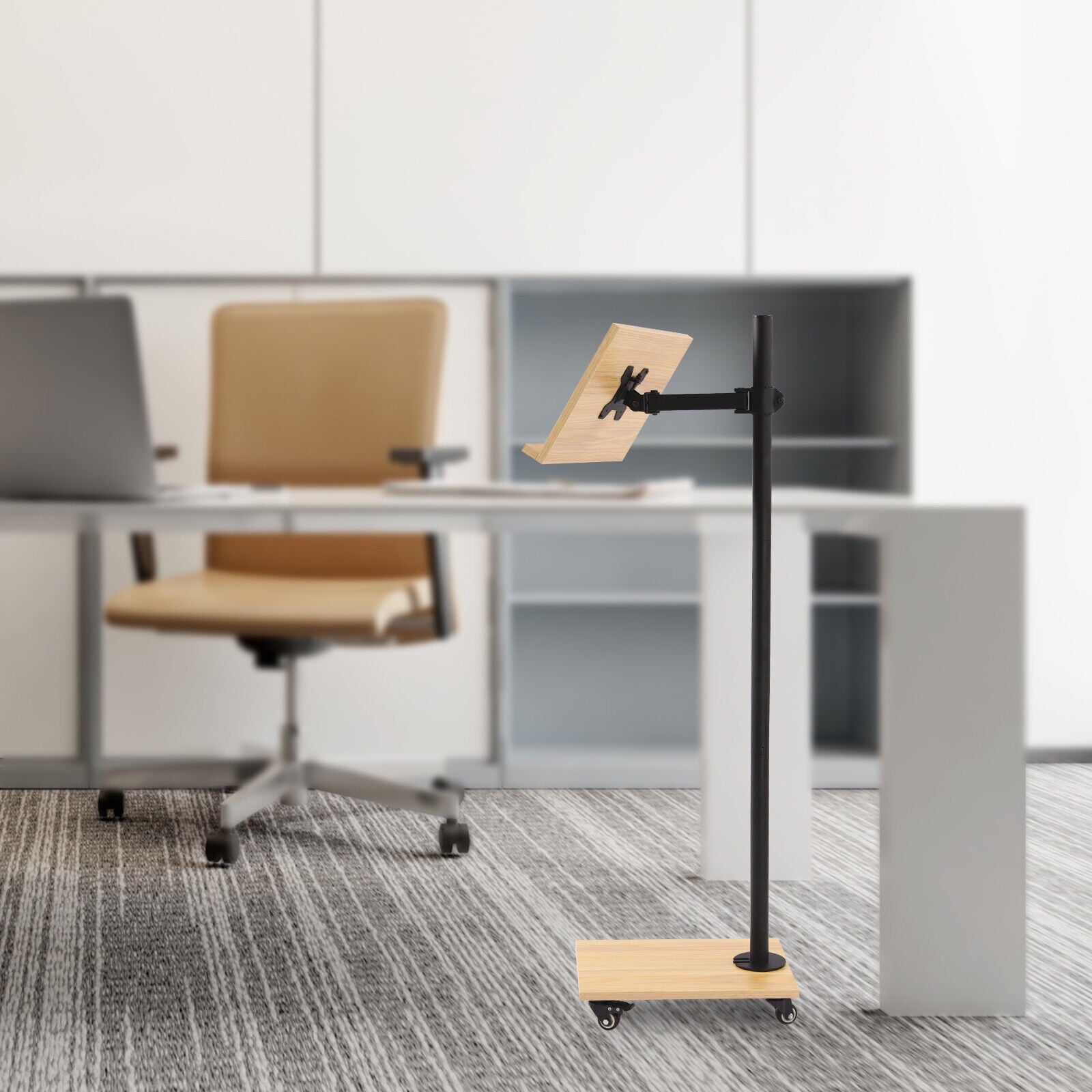 Book Stand for Reading Rolling Extra Large Lectern Stand with Wheels 180 Degrees