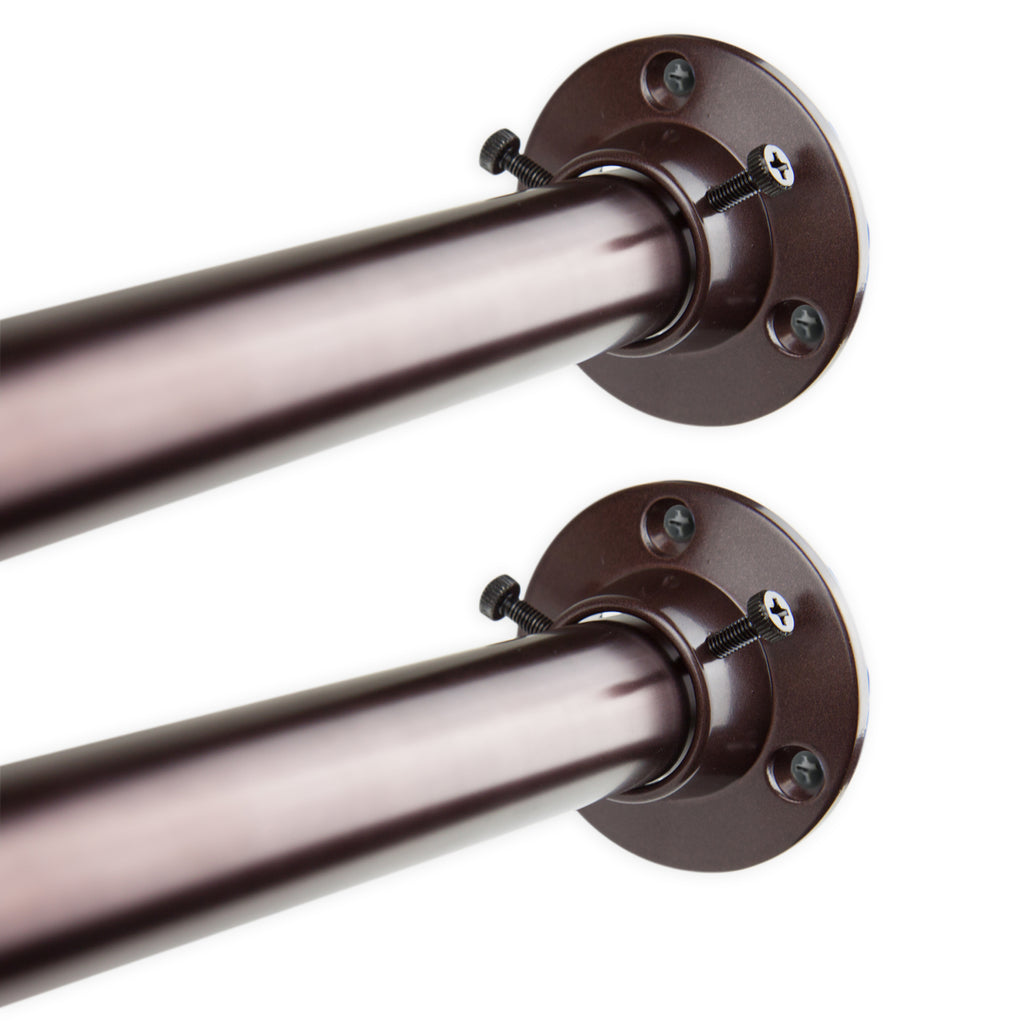 1" Adjustable Closet Rod 28-48 inch and Socket Set - Bronze